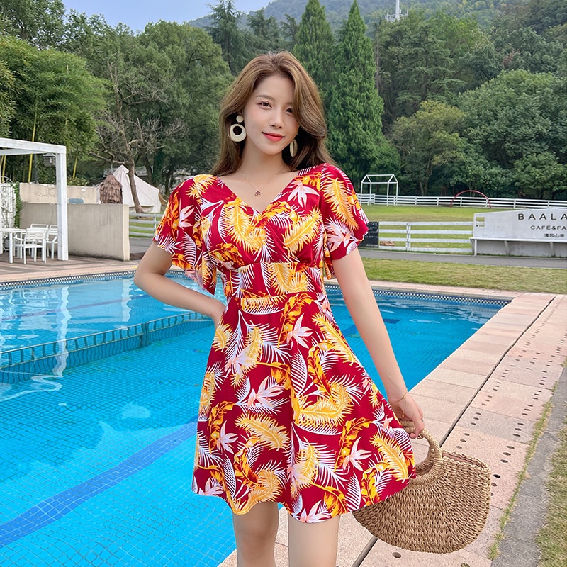 Áo tắm bigsize cho người trung niên, bộ đồ bơi che bụng cho người béo AT626