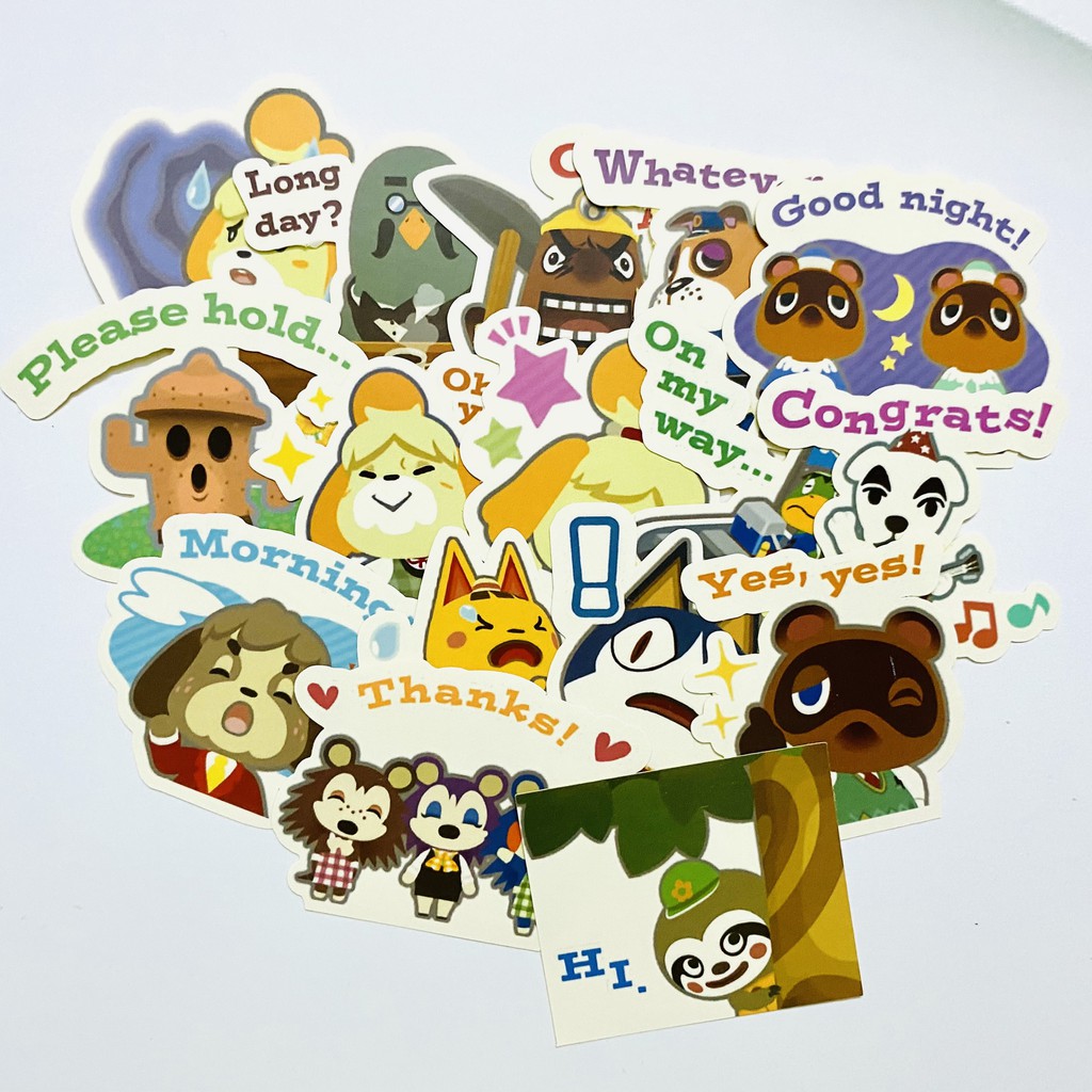 Sticker Animal Crossing dán trang trí laptop, máy tính bỏ túi, vali, điện thoại, đàn ghita,...
