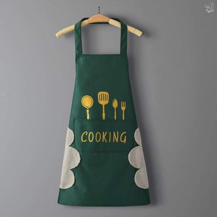 Tạp dề Cooking cao cấp vải Oxford chống thấm nước, chống bám bẩn, thời trang, có ngăn đựng môi muỗng phía trước