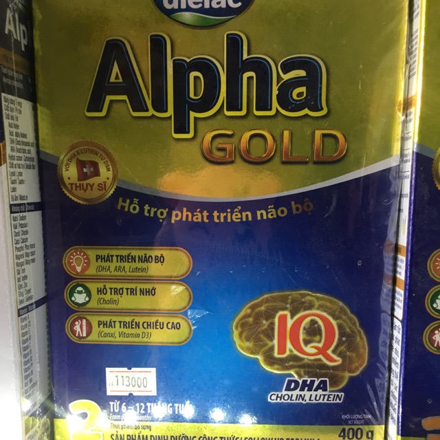 Sữa bột Dielac alpha Gold 2 hộp giấy 400g