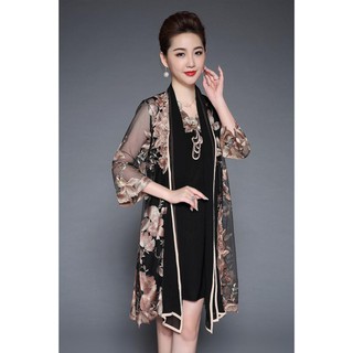 ĐẦM TRUNG NIÊN CAO CẤP KÈM ÁO CHOÀNG