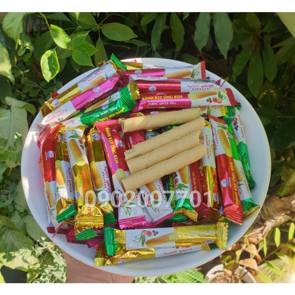 1 Kg Bánh Kẹp Ống Kem Liên Hưng Thơm Ngon