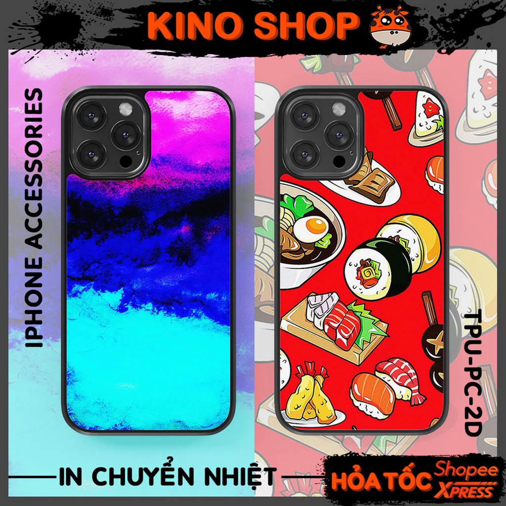 Ốp lưng iPhone KINOSHOP viền dẻo đen silicon TPU chống ố vàng , chống va đập [ KN116 ]