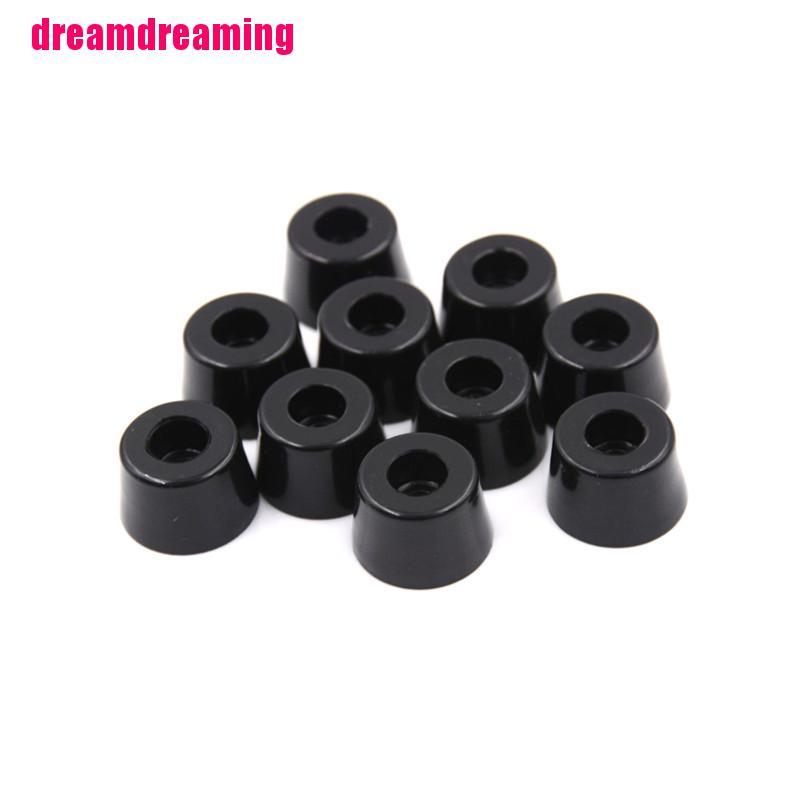 Bộ 10 Miếng đệm chân cao su màu đen hình nón tiện dụng cỡ 21mmx15mm