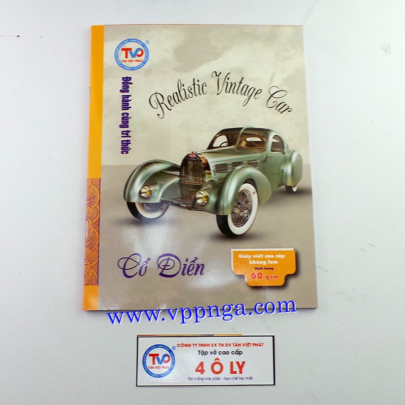 Vở, Tập kẻ 4 ô ly, 96 trang, Tân Việt Phát, Cổ Điển (10c/g)