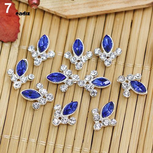 [Hàng mới về] Set 10 phụ kiện đính móng ánh kim có gắn hoa hồng dễ thương sáng tạo