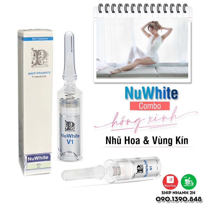 [Hàng Mỹ 100%] Combo NuWhite Kem Làm Hồng Nhũ Hoa N1 &amp; Khử Thâm Vùng Kín V1 (Tuýp 5ml) – Dòng SP Cao Cấp Bán Chạy Nhất!