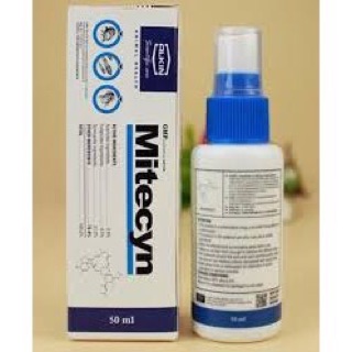 Giảm 10% khi nhập mã "GROTHANG7" - Alkinlab Mitecyn 50ml - Thuốc xịt đặc trị ve rận, bọ chét, nấm ... cho chó mèo
