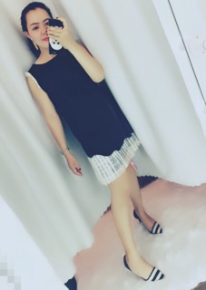 Compo đầm voan thun