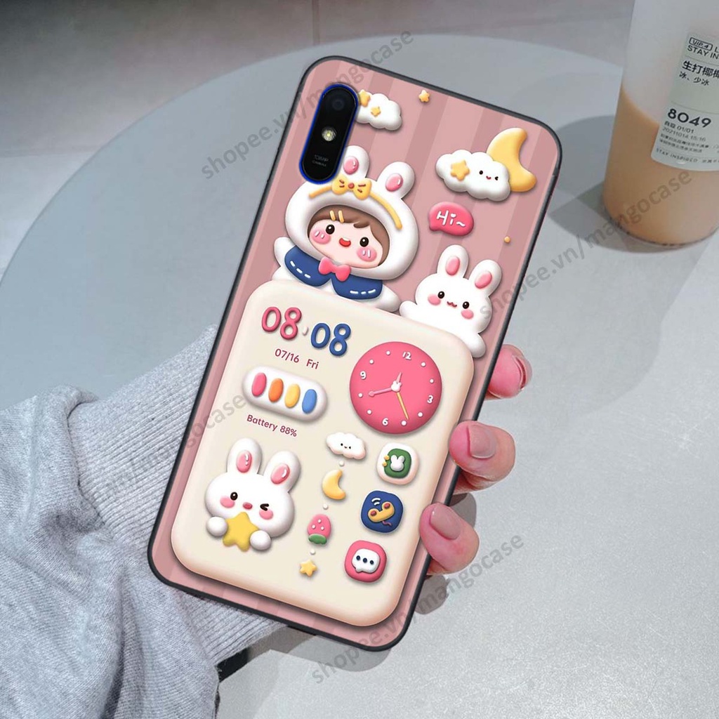 Ốp lưng Xiaomi Redmi 7A / 8A / 9A hình gấu, thỏ, đồng hồ cute dễ thương