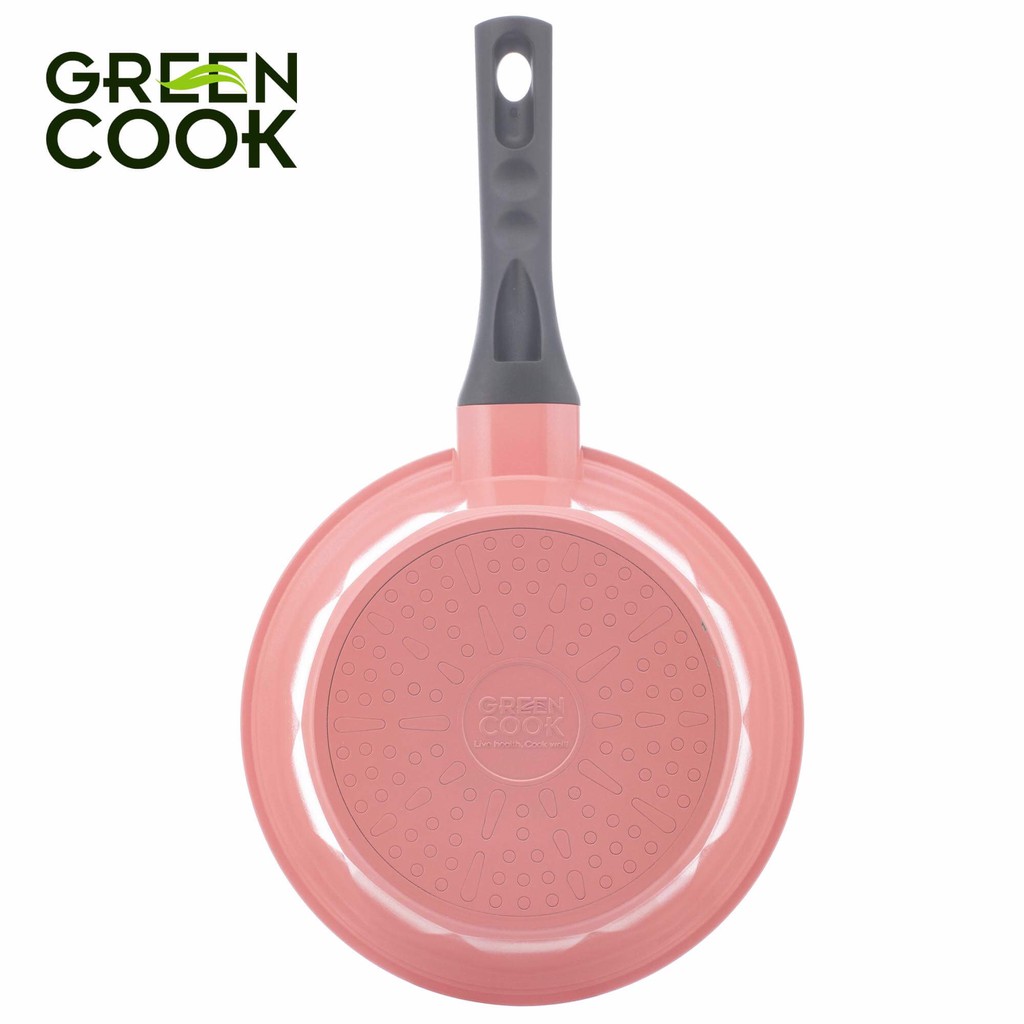 Nồi đúc ceramic vân đá đáy từ 18cm Green Cook GCS02-18IH