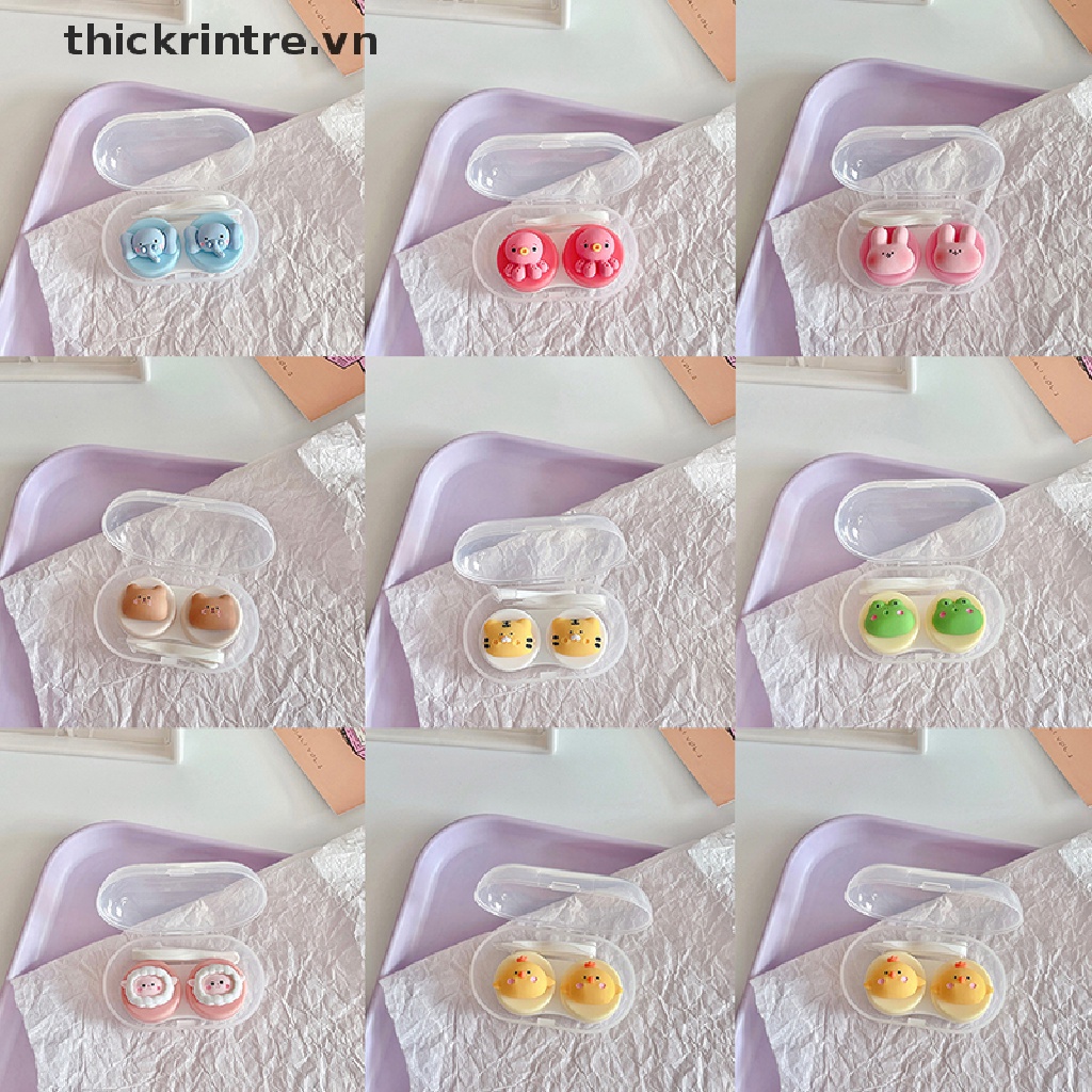 1 Hộp Đựng Kính Áp Tròng Hình Động Vật Dễ Thương