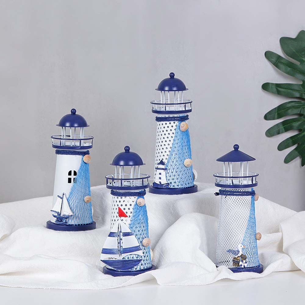 Giá đỡ đèn cầy bằng sắt hình ngọn hải đăng độc đáo trang trí nhà cửa/ tiệc cưới