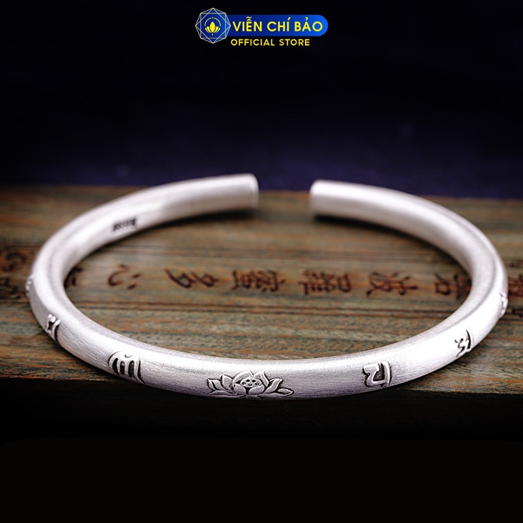 Kiềng tay bạc nữ lục tự new chất liệu bạc Thái 925 thời trang phụ kiện trang sức nữ Viễn Chí Bảo L000023