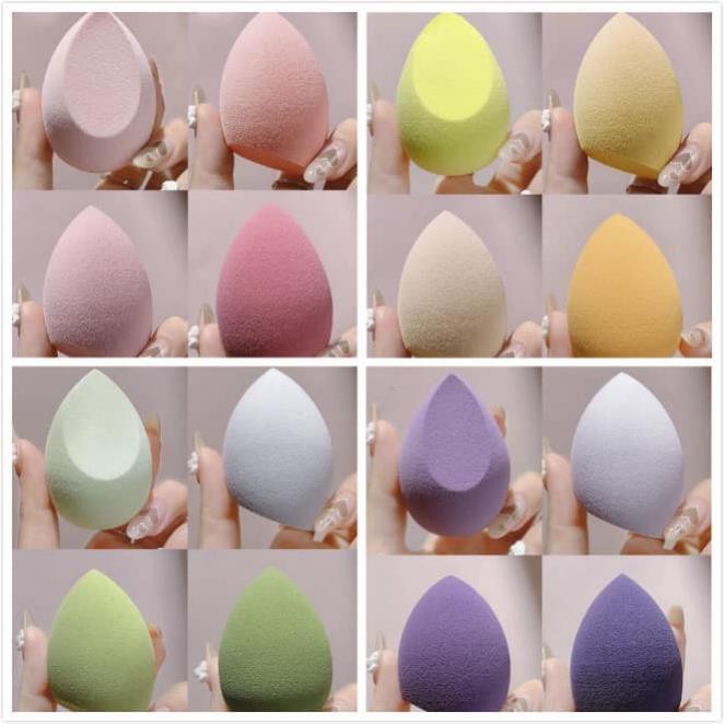 Set 8 mút trang điểm hình trứng, mút tán phấn kèm hộp đựng vệ sinh