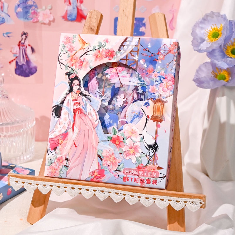 50 hình dán cute sticker dễ thương hình dán trong suốt hình dán công chúa sticker hộp sticker trong suốt sticker cute 50 tấm