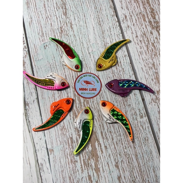 PHÔI CÁ SẮT 10g HÃNG OCEAN LURE CẢI TIẾN VỚI MÀU SẮC VÀ NƯỚC SƠN SIÊU ĐẸP