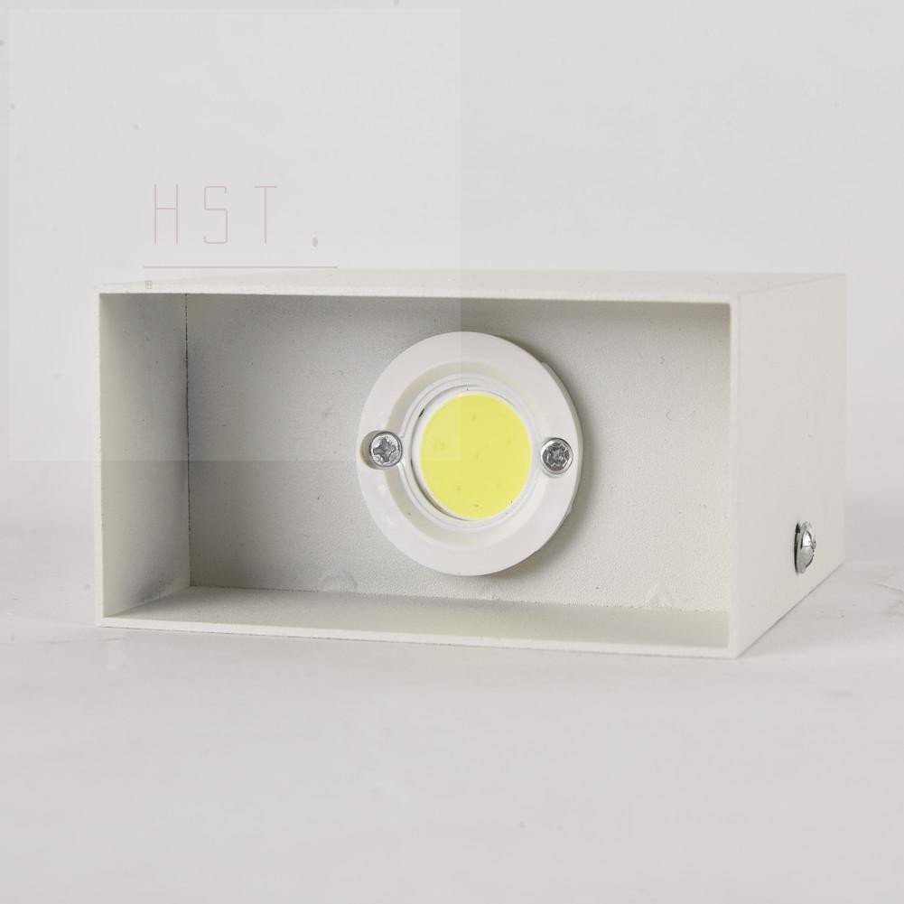 Đèn Led Cob 6w Gắn Tường Màu Trắng / Đen Chống Thấm Nước Phong Cách Bắc Âu Hiện Đại