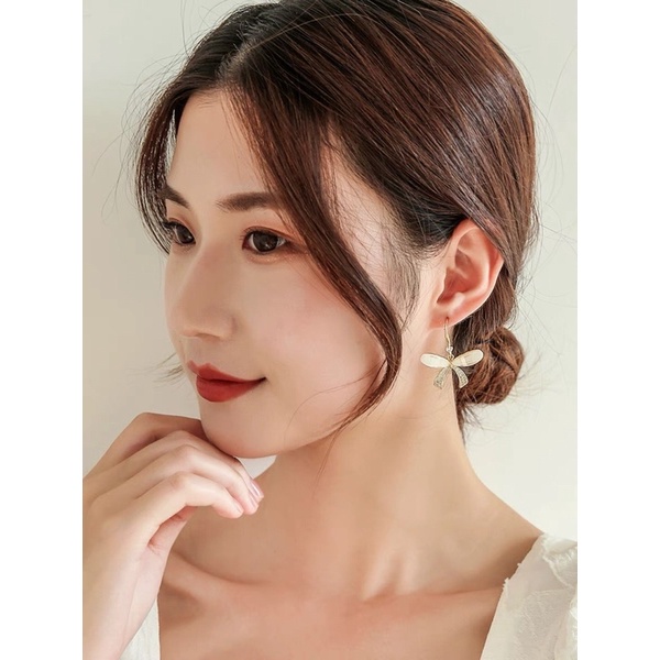 bông tai hình nơ dài dễ thương