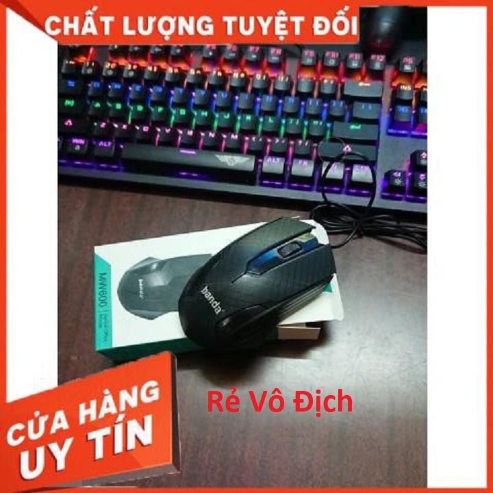 [HCM] Chuột Văn Phòng Có Dây BANDA MW600 Màu Đen Vừa Tay Chính Hãng