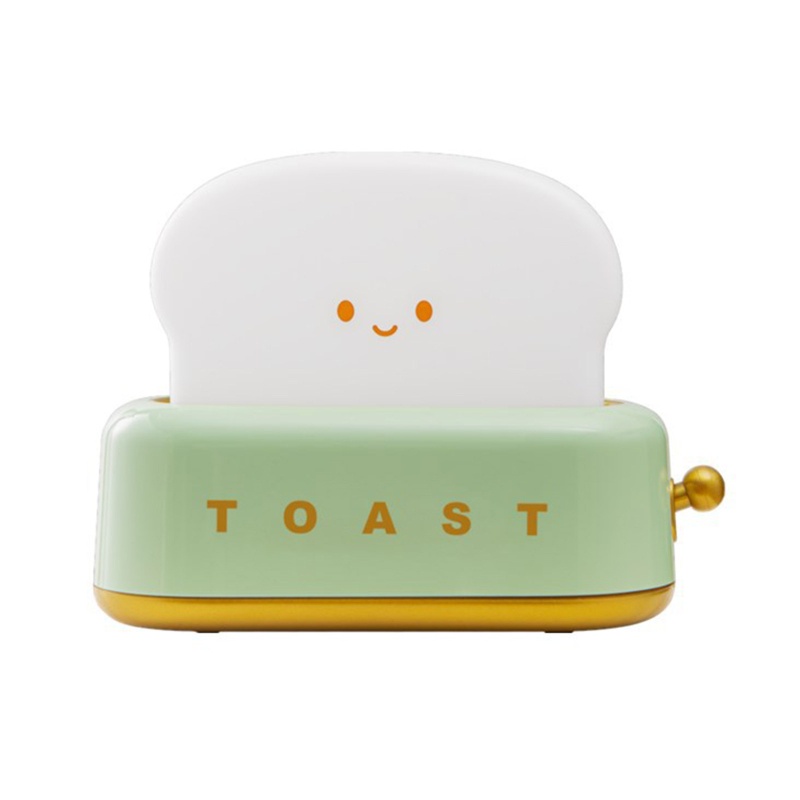 Li Đèn Ngủ LED Để Bàn Hình Bánh Mì Nướng Có Hẹn Giờ Dễ Thương Nhỏ Gọn Cho Phòng Ngủ