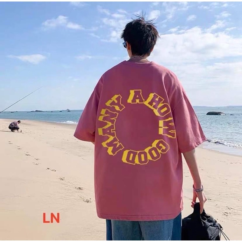 Áo phông chữ vòng tròn A HOW LN11