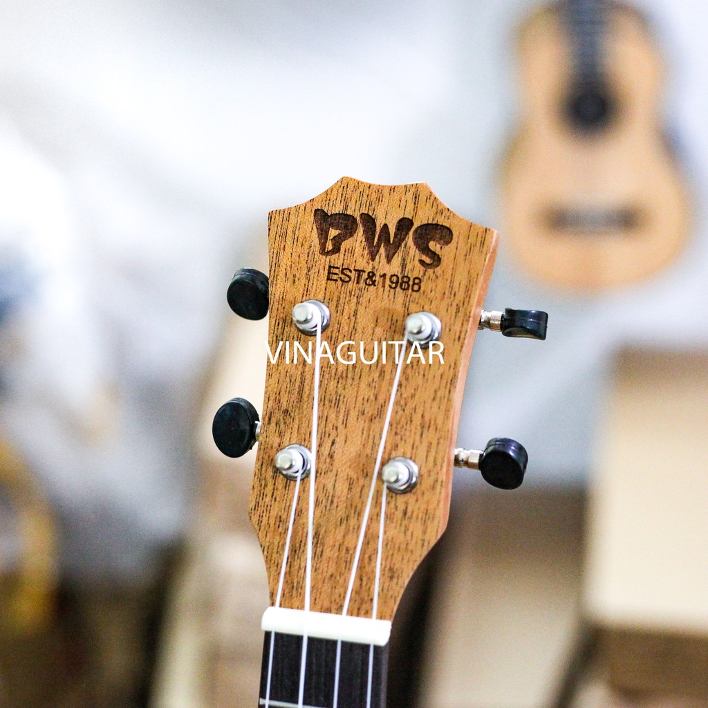 Đàn Ukulele Concert BWS Cỏ 4 Lá May Mắn Full Gỗ Mahogany Latuta Guitar phân phối