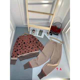 Set bộ len beo cổ v