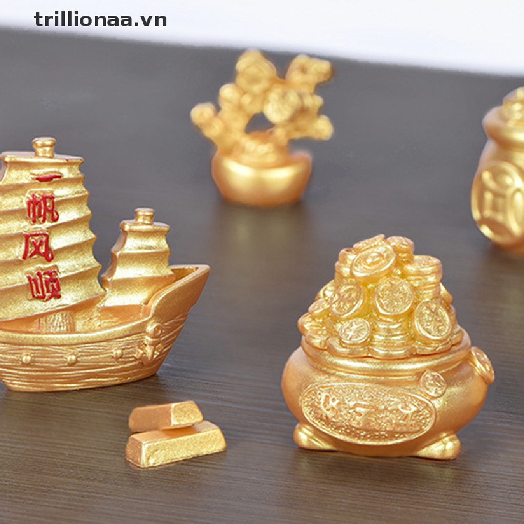 Phụ Kiện Resin Màu Vàng Hình Hồ Lô Năm Mới DIY