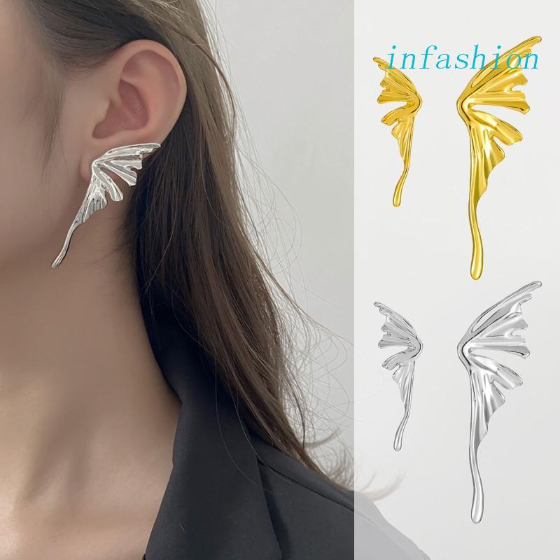 Khuyên Tai Bất Đối Xứng Hình Bướm Vintage Cho Nữ