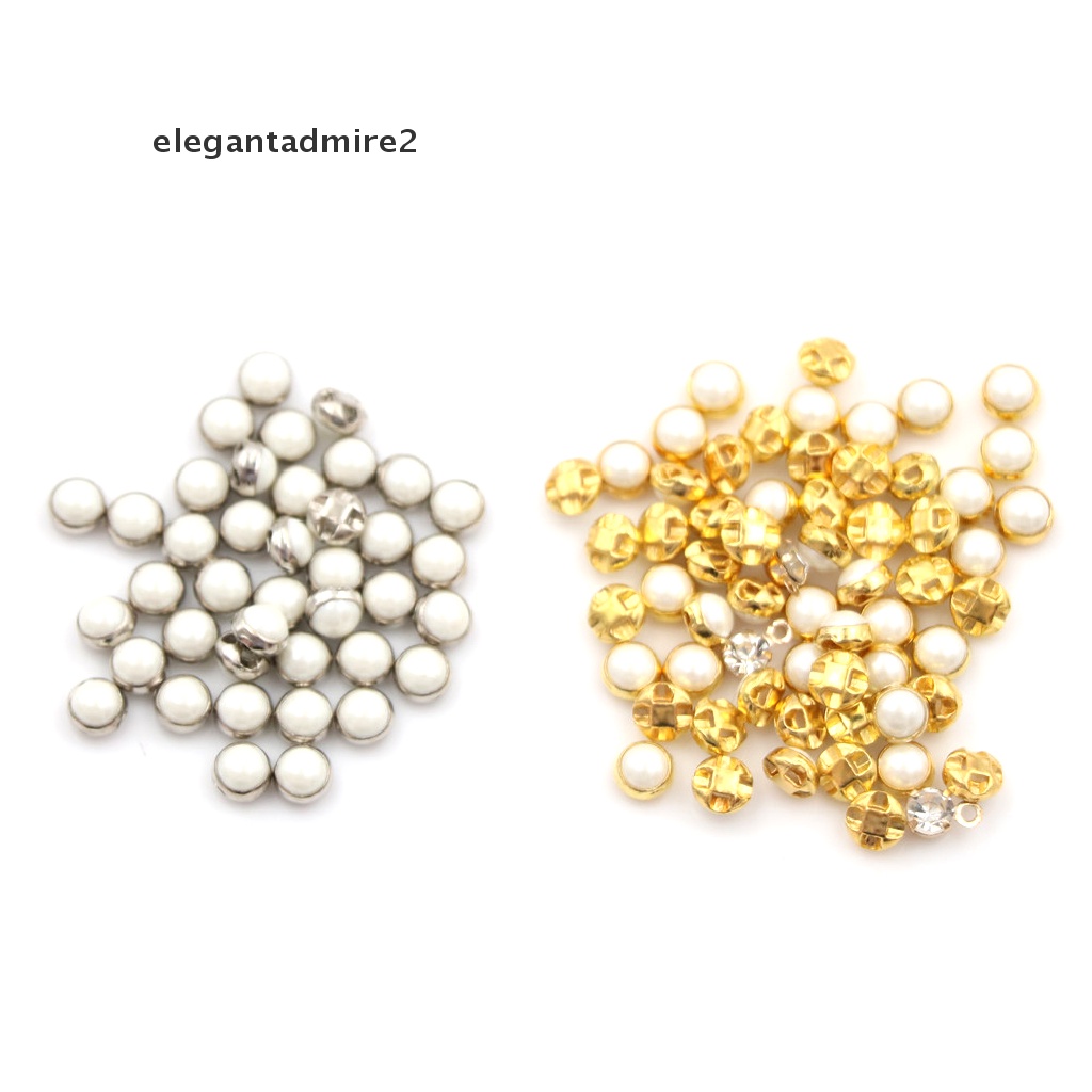 Bộ 20 Nút Ngọc Trai Mini Dùng May Đầm Búp Bê DIY