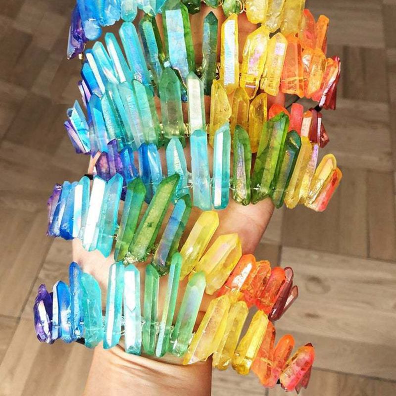 Vương Miện Cài Tóc Đính Pha Lê Màu Gradient Phong Cách Châu Âu