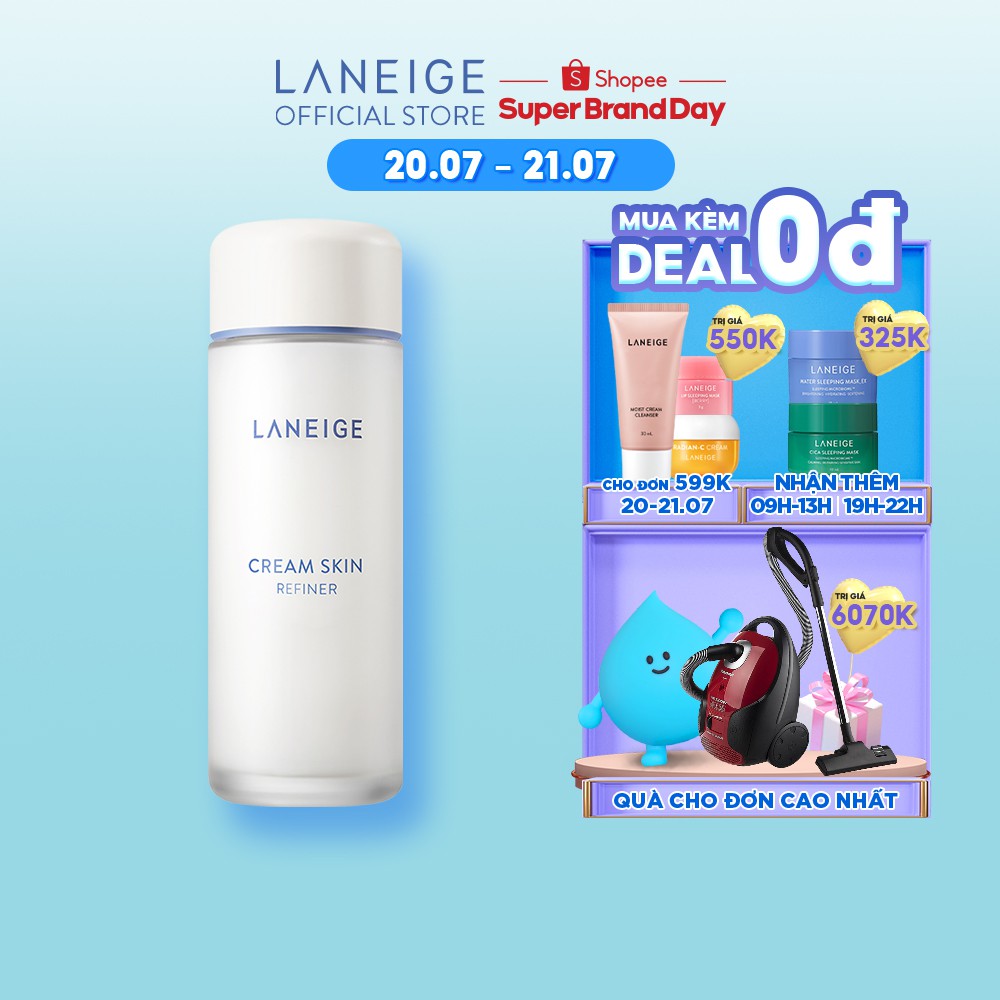 [Mã FMCGMALL -8% đơn 250K] Nước cân bằng dưỡng ẩm Laneige Cream Skin Refiner 150 ml | BigBuy360 - bigbuy360.vn