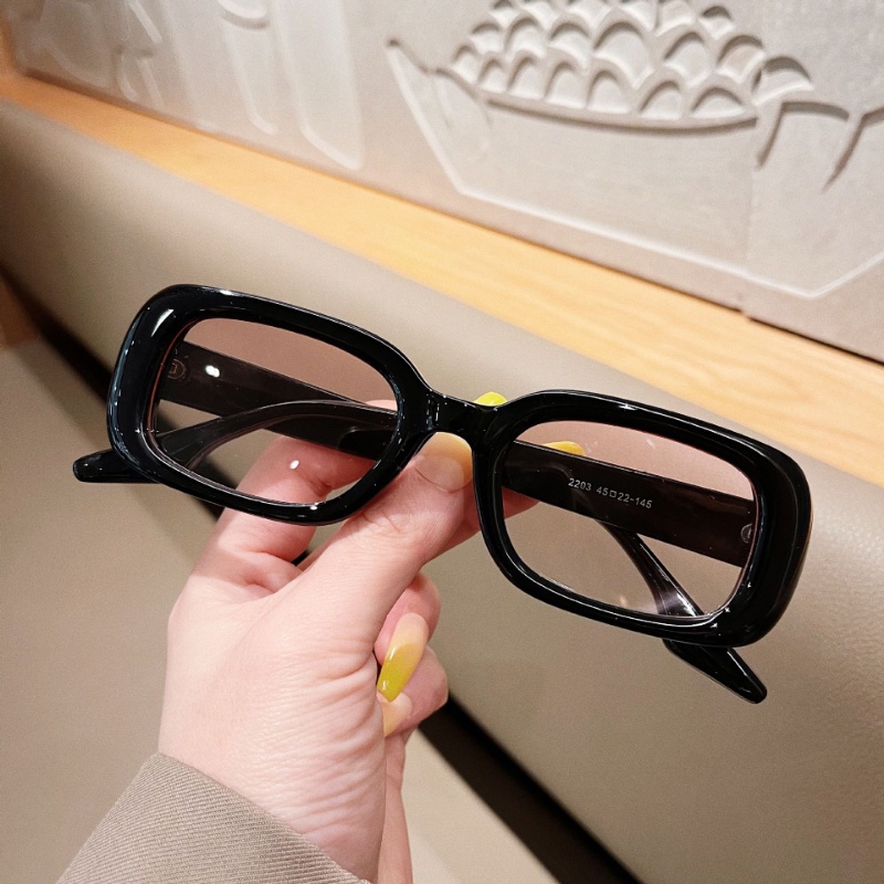 (JIUERBA) Kính Mát Thời Trang Phương Tây Hình Vuông Màu Gradient Hoàng Hôn Phong Cách Retro