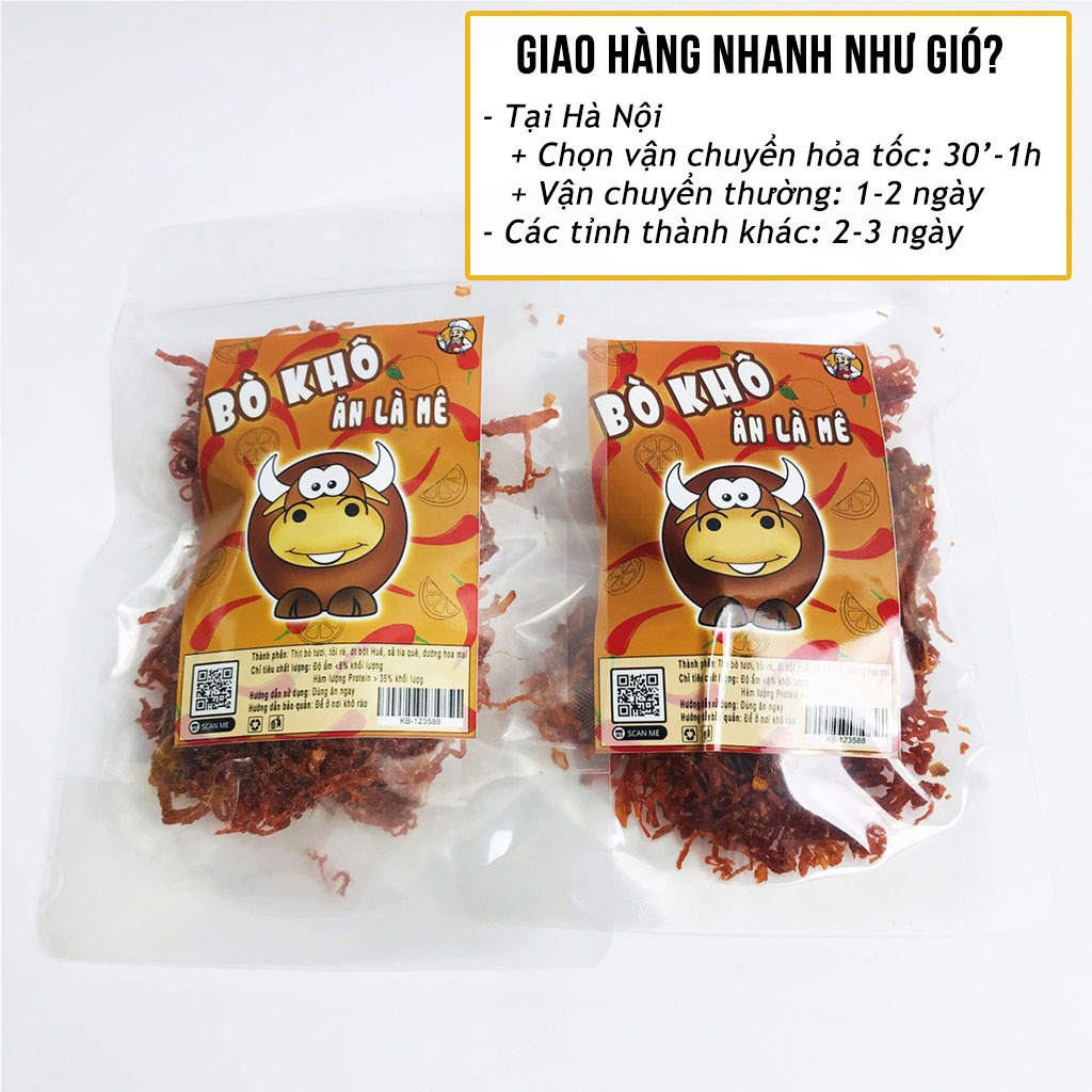 Khô bò xé sợi loại 1 túi 100g đồ ăn vặt Hà My - anvathamy288 | BigBuy360 - bigbuy360.vn