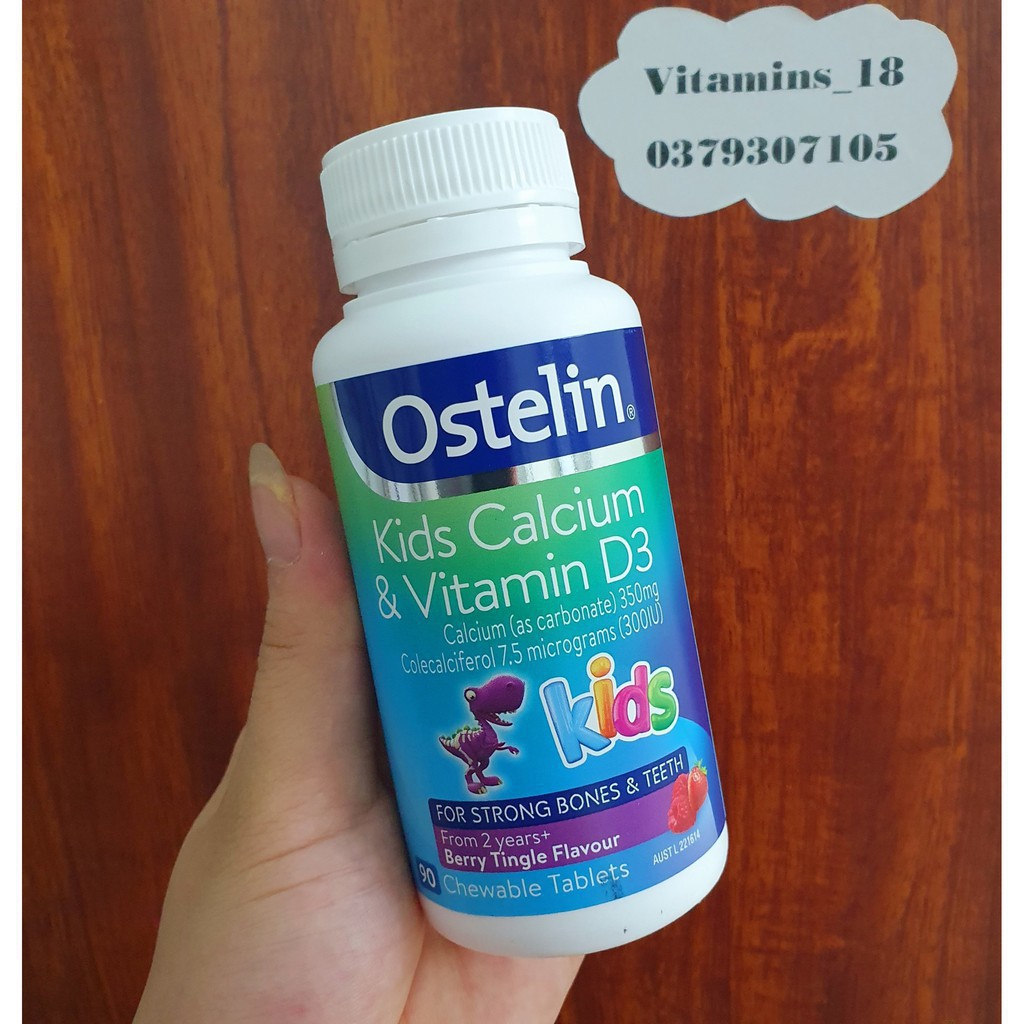 Canxi Ostelin khủng long cho bé - Ostelin Kids Calcium & Vitamin D 3 90 viên