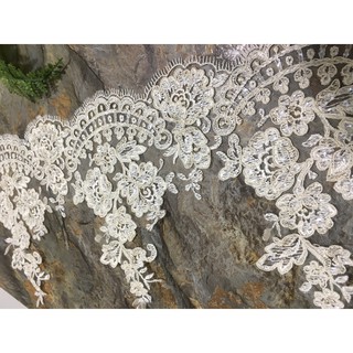 Ren chân cao cấp RC16544 bản cao 25cm dùng may váy đầm thời trang, váy cưới, làm đồ decor trang trí