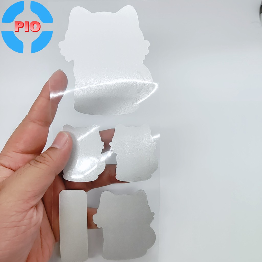 Bộ Tem Sticker Mèo Thần Tài Phản Quang Cao Cấp Dán Xe Máy, Ô Tô, Mũ Bảo Hiểm, Chống Thấm Nước, Chống Bay Màu