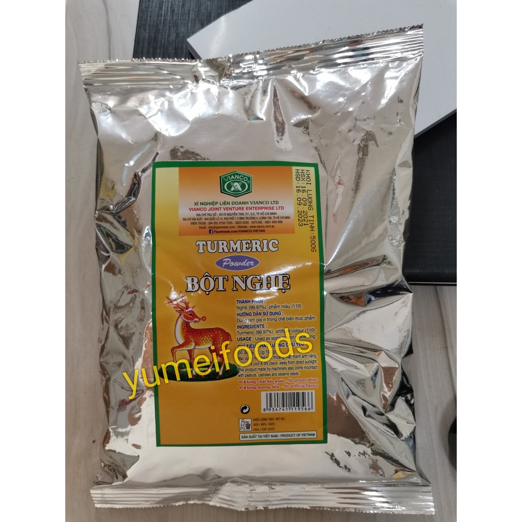 Bột Nghệ Việt Ấn Vianco 500gr - Lên màu da Gà Ủ Muối