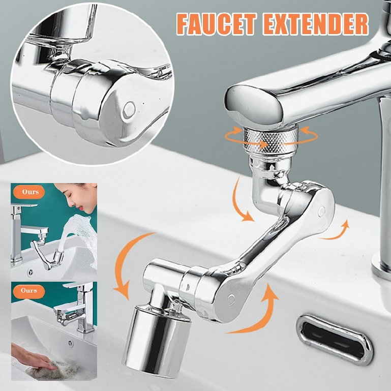Đầu nối vòi phun nước ABS xoay 1080 độ tiện dụng