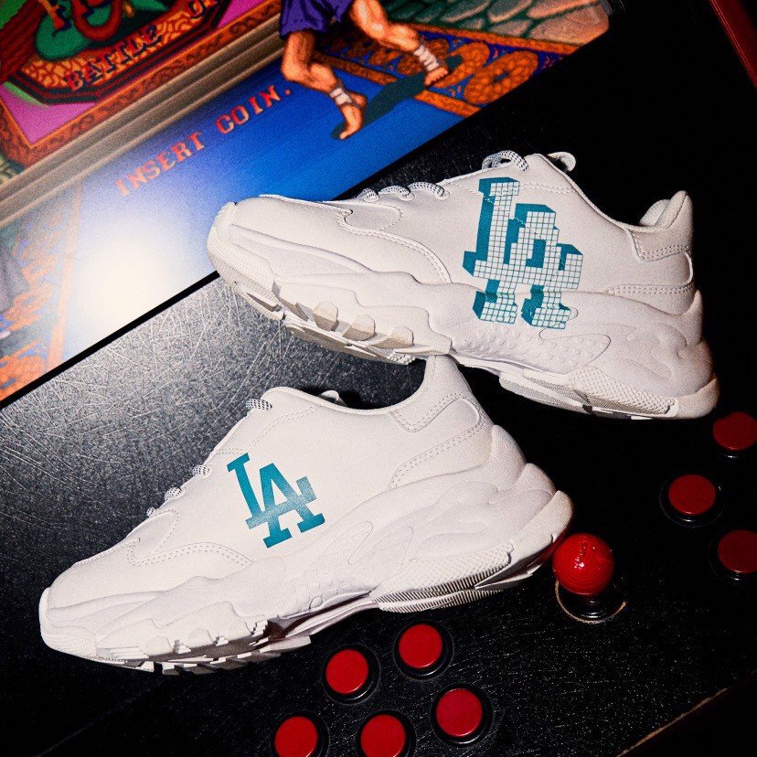 Giày MLB LA Chính Hãng 🔴SIMPLE SNEAKER🔴 MLB Big Ball Chunky LA Dodgers Block 3D Auth