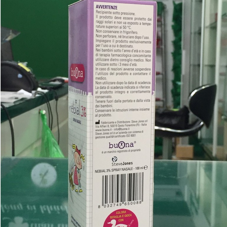 Nebial 3% nasal Spray - Dung dịch xịt mũi muối ưu trương giúp Giữ ẩm và làm sạch đường mũi, thông thoáng hô hấp