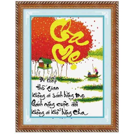 TRANH THÊU CHA MẸ IST106