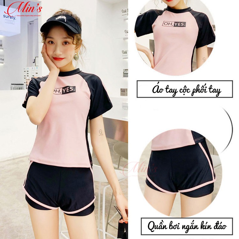 Đồ Bơi Nữ Đi Tắm Biển Mùa Hè Áo Cộc Quần Đùi YOGO BIKINI B097