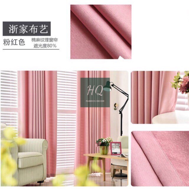 Rèm Hồng phấn sang trọng, Nhiều kích thước, CÓ SẴN
