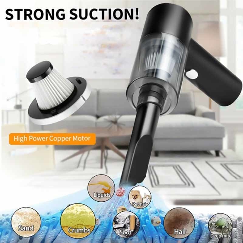 Máy Hút Bụi Cầm Tay Không Dây 3000PA 65W Đa Dụng Cho Xe Hơi/Văn Phòng/Nhà Cửa