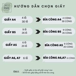 Ruột sổ còng refill 80gsm A5 B5 A4 nhiều lỗ - 80 tờ (160 trang)