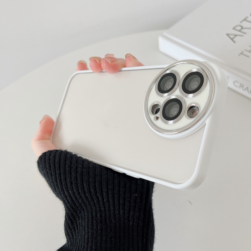 Ốp Điện Thoại Trong Suốt Có Khung Kim Loại Bảo Vệ Camera Cho IPhone 13 pro max 12 11 pro max 11 pro max