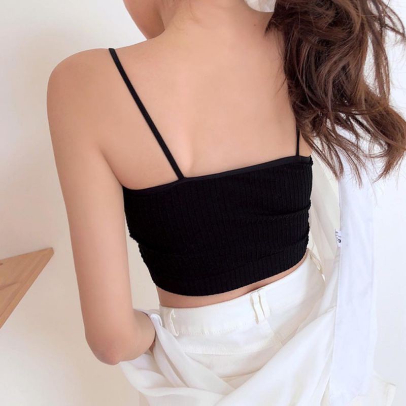 Áo crop top hai dây thiết kế ôm sát quyến rũ dành cho nữ