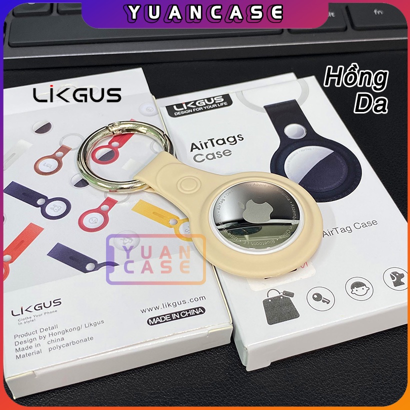 Case Airtag, ốp TPU dẻo Likgus cho Airtag kèm móc khóa - Hàng Nhập Khẩu